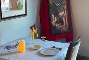 Melissa Regan did a fallen soldier table at Dolan creek Senior Living in honor of Memorial to remember those lost in our wars.