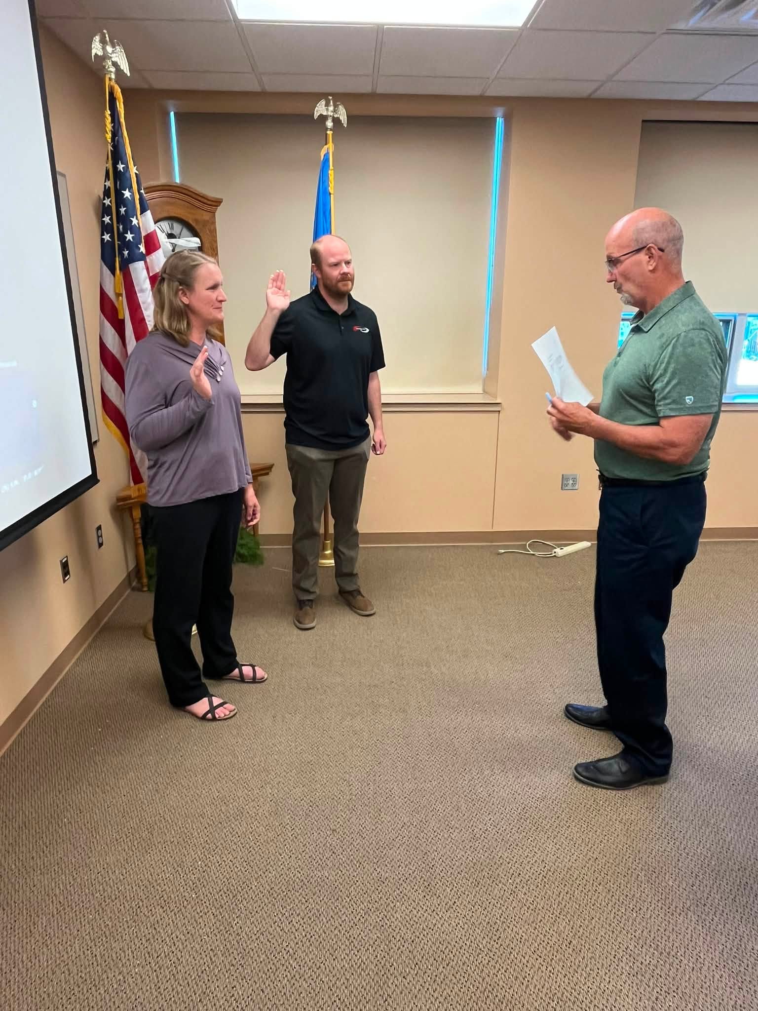 Hannan, Voigt Sworn In To Meade 46-1 School Board